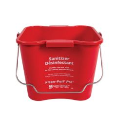 San Jamar KPP256RD Red Sanitizing Kleen-Pail Pro Bucket, 8qt