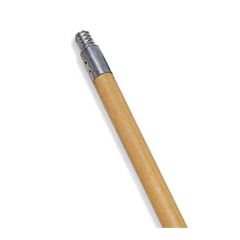 Rubbermaid FG636400LAC Wood Handle with Threaded Metal Tip, 60"