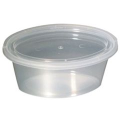 Pactiv Newspring E503-B ELLIPSO 3 oz. Black Oval Souffle / Portion Cup with  Clear Lid - 500/Case