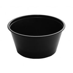 Pactiv Newspring E503-B ELLIPSO 3 oz. Black Oval Souffle / Portion Cup with  Clear Lid - 500/Case