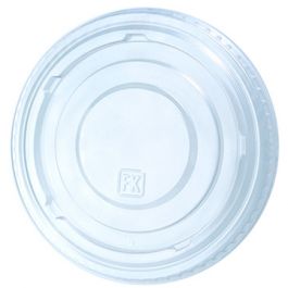 Fabri-Kal LKC16/24F Kal-Clear/Nexclear Clear Flat PET Lid for 5 oz