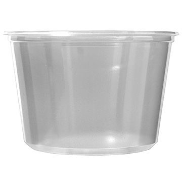 Fabri Kal Microwavable Deli Containers, 16 Oz, Clear, 500/carton